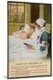 An Angelic Nurse Sits at the Side of a Patient's Bed and Reads to Him-null-Mounted Art Print