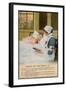 An Angelic Nurse Sits at the Side of a Patient's Bed and Reads to Him-null-Framed Art Print