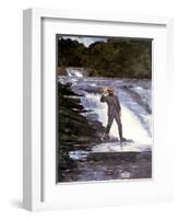 An Angler, 1874-Winslow Homer-Framed Giclee Print