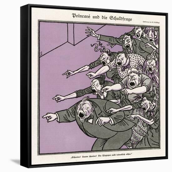 An Angry Crowd-F. Schilling-Framed Stretched Canvas