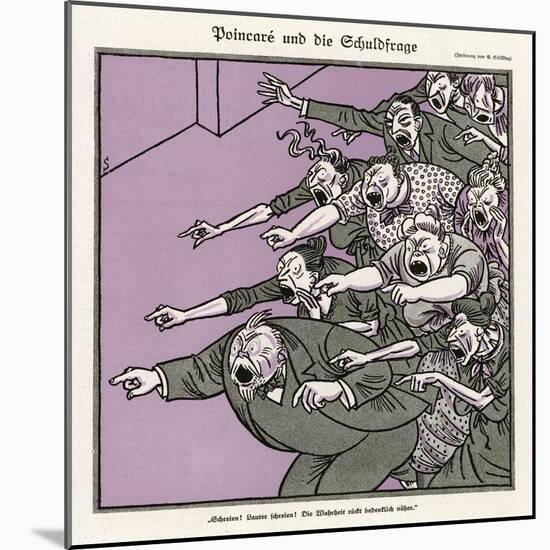 An Angry Crowd-F. Schilling-Mounted Art Print