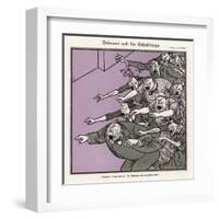 An Angry Crowd-F. Schilling-Framed Art Print