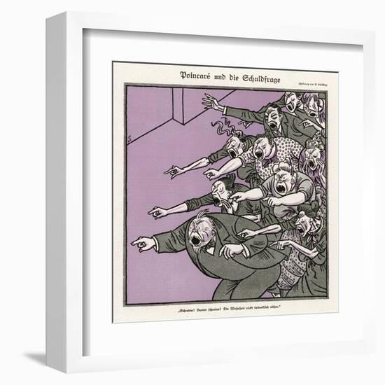 An Angry Crowd-F. Schilling-Framed Art Print