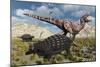 An Ankylosaurus Defending Itself from an Attacking Tyrannosaurus Rex-Stocktrek Images-Mounted Art Print