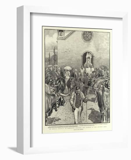 An Annual Festival in Teneriffe, Blessing the Animals at San Antonio Abad-John Charlton-Framed Giclee Print