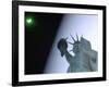 An Annular Eclipse Passes Above the Statue of Liberty-null-Framed Photographic Print