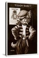An Anthropomorphic Cat Smoking a Cigarette-null-Stretched Canvas