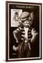 An Anthropomorphic Cat Smoking a Cigarette-null-Framed Giclee Print