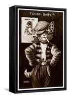 An Anthropomorphic Cat Smoking a Cigarette-null-Framed Stretched Canvas