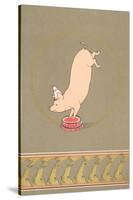 An Anthropomorphic Pig Performing in a Circus-null-Stretched Canvas