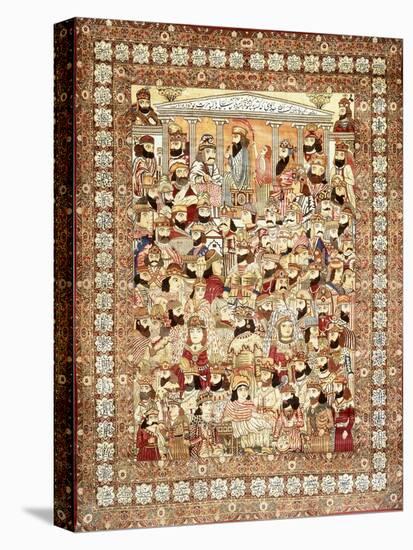 An Antique Kirman Masha'Ir Carpet-null-Stretched Canvas