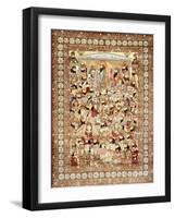 An Antique Kirman Masha'Ir Carpet-null-Framed Giclee Print