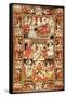 An Antique Pictorial Kirman Rug-null-Framed Stretched Canvas