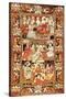 An Antique Pictorial Kirman Rug-null-Stretched Canvas