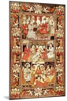 An Antique Pictorial Kirman Rug-null-Mounted Giclee Print