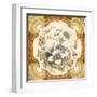 An Antique Victorian Wall or Fire Place Tile with Floral Design Within a Classical Cartouche, C1880-Chris_Elwell-Framed Art Print