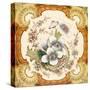 An Antique Victorian Wall or Fire Place Tile with Floral Design Within a Classical Cartouche, C1880-Chris_Elwell-Stretched Canvas