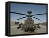 An Apache Helicopter at Camp Bastion, Afghanistan-Stocktrek Images-Framed Stretched Canvas