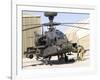 An Apache Helicopter at Camp Bastion, Afghanistan-Stocktrek Images-Framed Photographic Print