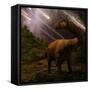 An Apatosaurus Looks upon Meteors Raining down that Would Precede the Larger Asteroid Strike that W-AuntSpray-Framed Stretched Canvas