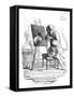 An Ape Painting an Ass, 1753-George Bickham-Framed Stretched Canvas