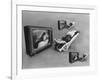 An Ape Participating in a Study of Ape Addiction to Tv-Yale Joel-Framed Photographic Print