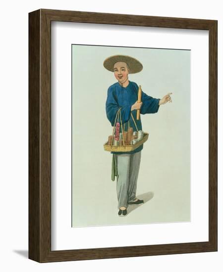 An Apothecary Plate 26 from "The Costume of China"-Major George Henry Mason-Framed Giclee Print