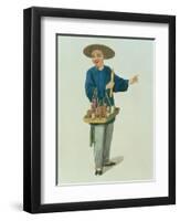 An Apothecary Plate 26 from "The Costume of China"-Major George Henry Mason-Framed Giclee Print