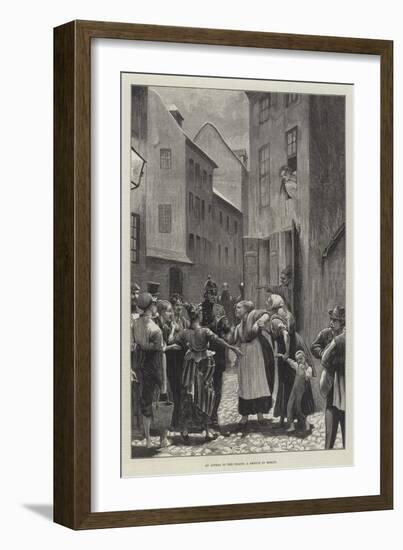 An Appeal to the Police, a Sketch in Berlin-null-Framed Giclee Print