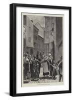 An Appeal to the Police, a Sketch in Berlin-null-Framed Giclee Print