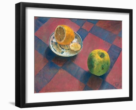 An Apple and a Lemon, 1930-Kosjma Ssergej Petroff-Wodkin-Framed Giclee Print