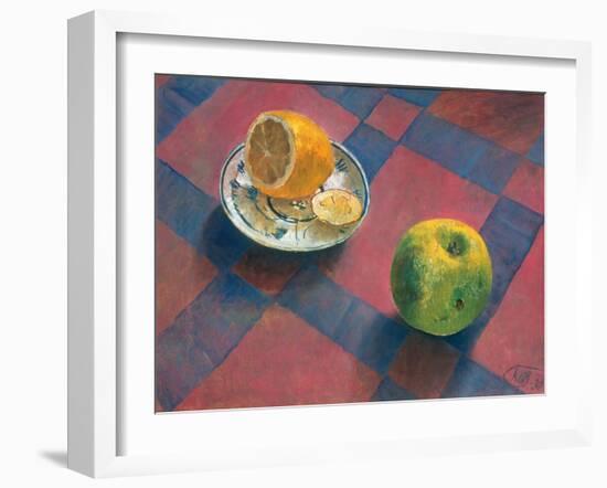 An Apple and a Lemon, 1930-Kosjma Ssergej Petroff-Wodkin-Framed Giclee Print