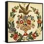 An Appliqued and Painted Cotton Album Quilt Square, Baltimore, 19th Century-null-Framed Stretched Canvas