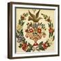 An Appliqued and Painted Cotton Album Quilt Square, Baltimore, 19th Century-null-Framed Giclee Print