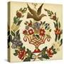 An Appliqued and Painted Cotton Album Quilt Square, Baltimore, 19th Century-null-Stretched Canvas