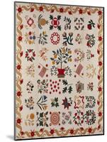 An Appliqued and Pieced Album Quilt, Maryland, Mid 19th Century-null-Mounted Giclee Print