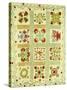 An Appliqued and Stuffed Cotton Quilted Coverlet, American, Mid 19th Century-null-Stretched Canvas