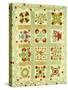 An Appliqued and Stuffed Cotton Quilted Coverlet, American, Mid 19th Century-null-Stretched Canvas