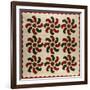 An Appliqued Cotton Quilted Coverlet, American, Mid 19th Century-null-Framed Giclee Print