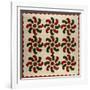 An Appliqued Cotton Quilted Coverlet, American, Mid 19th Century-null-Framed Giclee Print