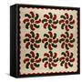 An Appliqued Cotton Quilted Coverlet, American, Mid 19th Century-null-Framed Stretched Canvas