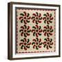 An Appliqued Cotton Quilted Coverlet, American, Mid 19th Century-null-Framed Giclee Print