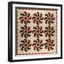 An Appliqued Cotton Quilted Coverlet, American, Mid 19th Century-null-Framed Giclee Print