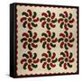 An Appliqued Cotton Quilted Coverlet, American, Mid 19th Century-null-Framed Stretched Canvas