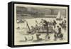 An Aquatic Tea-Party at Brighton-null-Framed Stretched Canvas