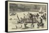 An Aquatic Tea-Party at Brighton-null-Framed Stretched Canvas