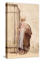 An Arab by a Doorway-Giuseppe De Nittis-Stretched Canvas