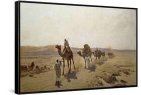 An Arab Caravan, 1903-Ludwig Hans Fischer-Framed Stretched Canvas