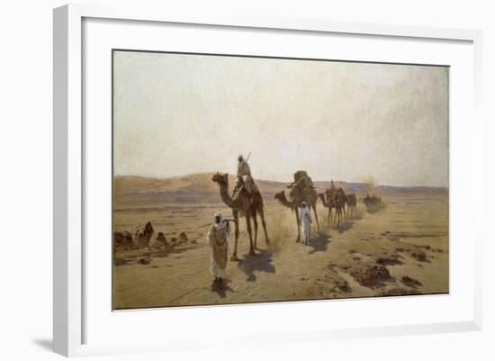 An Arab Caravan, 1903-Ludwig Hans Fischer-Framed Giclee Print