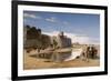 An Arab Caravan outside a Fortified Town-Jean Leon Gerome-Framed Giclee Print
